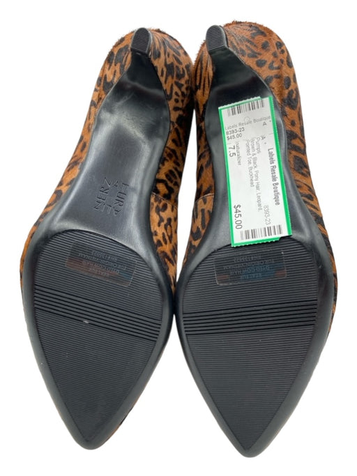 naturalizer Shoe Size 7.5 Brown & Black Pony Hair Leopard Pointed Toe Pumps Brown & Black / 7.5