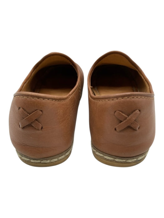 Charix Shoe Size 38 Brown Leather Slip On Round Toe Loafers Brown / 38