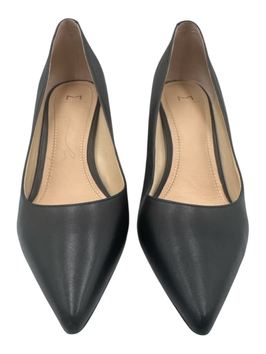 Marc Fisher Shoe Size 8 Black Leather Upper Pointed Toe Block Heel Pumps Black / 8
