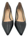 Marc Fisher Shoe Size 8 Black Leather Upper Pointed Toe Block Heel Pumps Black / 8