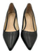 Marc Fisher Shoe Size 8 Black Leather Upper Pointed Toe Block Heel Pumps Black / 8