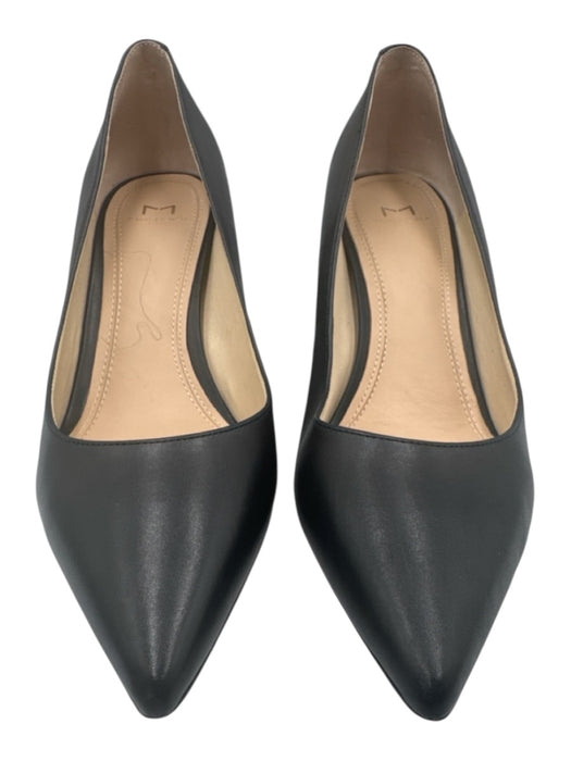 Marc Fisher Shoe Size 8 Black Leather Upper Pointed Toe Block Heel Pumps Black / 8