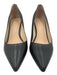 Marc Fisher Shoe Size 8 Black Leather Upper Pointed Toe Block Heel Pumps Black / 8