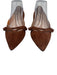Tods Shoe Size 38 Brown Suede Cut Out Button Detail Pointed Toe Flats Brown / 38