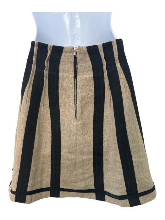 D&G Dolce & Gabbana Size 44 Beige & Black Paperbag Waist Burlap Above knee Skirt Beige & Black / 44