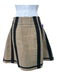 D&G Dolce & Gabbana Size 44 Beige & Black Paperbag Waist Burlap Above knee Skirt Beige & Black / 44