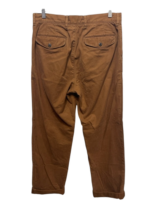 J Crew Size 30 Brown Cotton High Rise Straight Trouser Pants Brown / 30