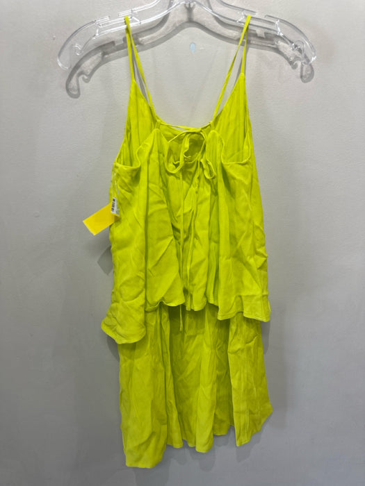 Patterson J. Kincaid Size M Neon Green Rayon Halter Spaghetti Strap Dress