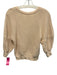 A.L.C. Size L Cream Cotton Open Knit Wide Neck Puff Sleeve Top Cream / L