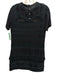 Sea New York Size 2 Black Cotton Blend Short Sleeve Lace Trim Ruffles Dress Black / 2