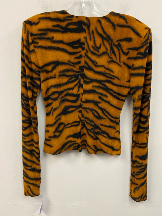 Norma Kamali Size S/36 Yellow & Black Polyester Blend Long Sleeve Top