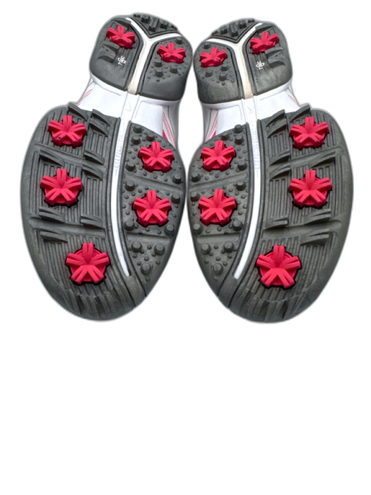 Nike Shoe Size 10 White & Pink Leather Upper Stripe Detail Golf Low Top Sneakers White & Pink / 10