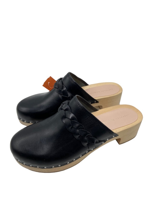 Loeffler Randall Shoe Size 7.5 Black & Beige Leather Braided Mule Clogs Black & Beige / 7.5