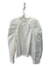 Ulla Johnson Size 8 White Cotton Round Neck Long Sleeve Ruffle Shoulder Top White / 8
