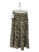 Ba&sh Size M Beige & Black Viscose Elastic Waist Animal Print Maxi Skirt Beige & Black / M