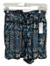 Ulla Johnson Size 10 Black, Blue, Blush Cotton Floral Side Zip Tie Waist Shorts Black, Blue, Blush / 10