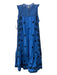 Rhode Size M Blue & Black Cotton Embroidered sheer neckline Sleeveless Dress Blue & Black / M