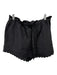 Ulla Johnson Size 10 Black Linen Blend Scalloped Detail Carpenter Pocket Shorts Black / 10