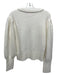 5a7 Cinq a Sept Size L White Nylon & Wool Crew Neck Jeweled Puff Sleeve Sweater White / L