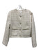 H&M Size M Cream Tweed Jewel Button Jacket Cream / M