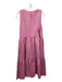 Mark D. Sikes Size 10 Pink & Orange Cotton Tiered Vertical Stripes Midi Dress Pink & Orange / 10