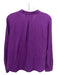 XiRENA Size M Purple Cotton Gauze V Neck Long Sleeve Top Purple / M