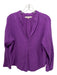 XiRENA Size M Purple Cotton Gauze V Neck Long Sleeve Top Purple / M