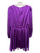 Milly Size 10 Purple Polyester Long Sleeve Back Zip Dress Purple / 10