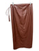 Mother Size L Brown PU Leather Wrap Tassel Detail Maxi Skirt Brown / L