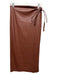 Mother Size L Brown PU Leather Wrap Tassel Detail Maxi Skirt Brown / L