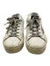 Golden Goose Shoe Size 37 White, Silver, Blue Leather Sparkle detail Sneakers White, Silver, Blue / 37