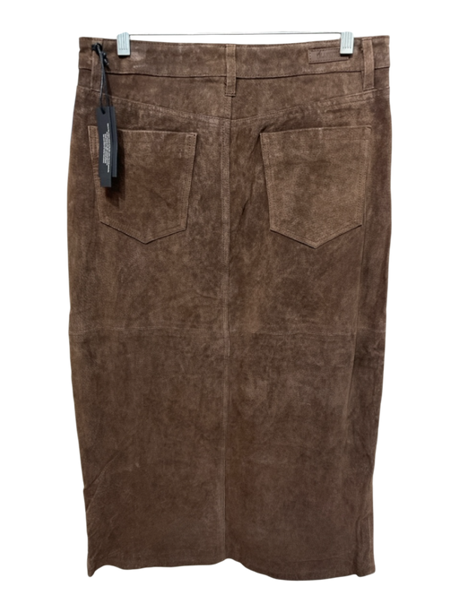 BlankNYC Size 29 Dark Brown Leather High Rise Front Slit Maxi Skirt Dark Brown / 29