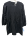 Ganni Size 6 Black Poplin Cotton Long puff sleeve smocked Back button Dress Black / 6
