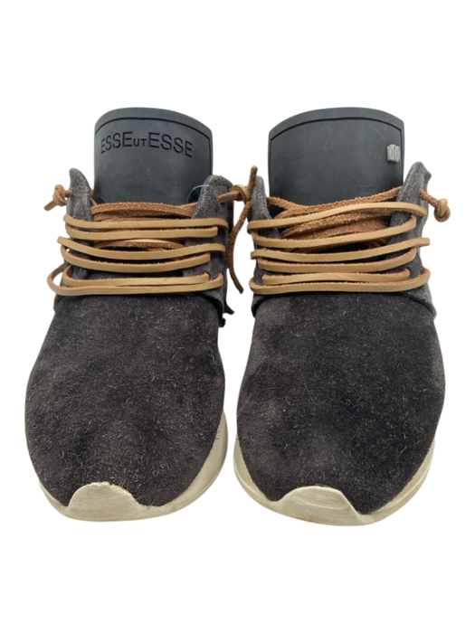Esse Ut Esse Shoe Size 37 Faded Black Leather Upper Lace Up Fringe Sneakers Faded Black / 37