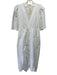 Rhode Size M White Cotton 1/2 Sleeve Mother of Pearl Buttons V Neck Maxi Dress White / M