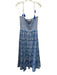 Alice + Olivia Size 10 Blue & White Polyester Spaghetti Strap Smocked Top Dress Blue & White / 10