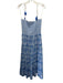 Alice + Olivia Size 10 Blue & White Polyester Spaghetti Strap Smocked Top Dress Blue & White / 10