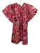 Ulla Johnson Size 8 Pink, Black & Beige Cotton Short Sleeve Floral V Neck Top Pink, Black & Beige / 8