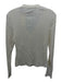 Veronica Beard Size M Cream Cotton Ribbed Long Sleeve 1/2 Button V Neck Top Cream / M