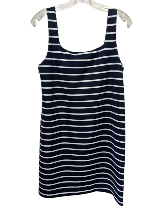 Veronica Beard Size M Navy & white Polyester Blend Sleeveless Above Knee Dress Navy & white / M