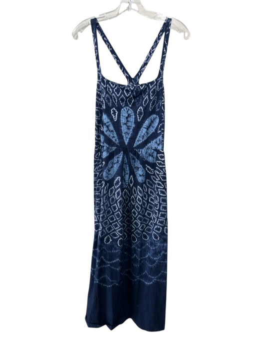 Sea New York Size M Blue & White Cotton Sleeveless Tie Dye Empire Waist Dress Blue & White / M