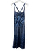 Sea New York Size M Blue & White Cotton Sleeveless Tie Dye Empire Waist Dress Blue & White / M