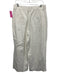 Staud Size 10 White Cotton Pleats Zip Fly High Rise Straight Leg Pants White / 10