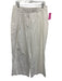 Staud Size 10 White Cotton Pleats Zip Fly High Rise Straight Leg Pants White / 10
