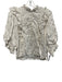 Magali Pascal Size M White & Multi Cotton Floral Long Sleeve Buttons Top White & Multi / M