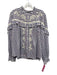 Louise Misha Size 36 White, Navy, Purple Cotton Checkered Long Sleeve Top White, Navy, Purple / 36