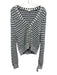Veronica Beard Size L Navy & white Cotton Blend Long Sleeve Striped Cardigan Navy & white / L
