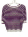 Veronica Beard Size M Purple, White, Green Viscose Short Sleeve Striped Top Purple, White, Green / M