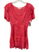 Loveshackfancy Size XS Pink Viscose Short Sleeve V Neck Striped Dress Pink / XS
