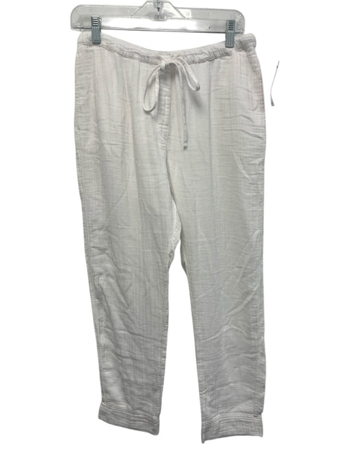 XiRENA Size M White Cotton Drawstring Pockets Pants White / M